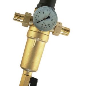 Фильтр промывной с редуктором снижения давления металлический JH-2007Y2