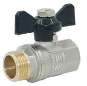 Кран шаровой облегчённый г-ш бабочка усиленный BV204-2N