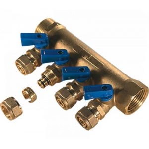 Коллектор с шаровыми кранами 1&quot х 20 ц 200-1(2)-20