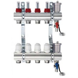 Коллекторная группа с расходомерами торцевой без кранов 1&quot , 3 хода