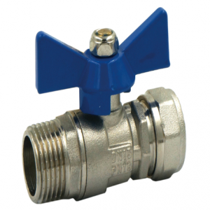 Кран шаровой с цангой латунный полный проходной BV206-02MN