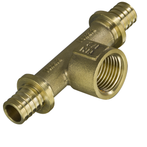 Фитинг под гильзу тройник с внутренней резьбой O16 - 1/2" наружная -O16 H-T1602F