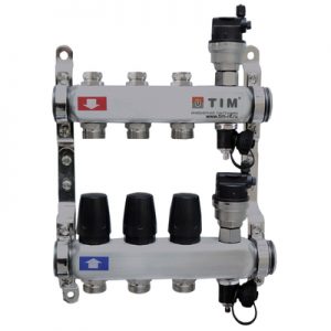 Коллекторная группа без расходомеров и кранов 1" , нерж, (КВАДРАТ) KBS5003