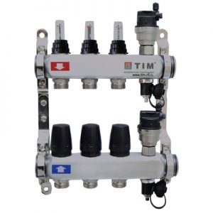 Коллекторная группа с расходомерами 1" , нерж, без кранов (КВАДРАТ) KCS5002