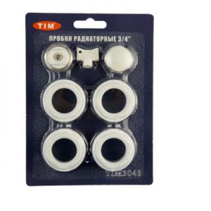 Набор пробок радиаторный без кронштейнов Размер: 1/2&quot , (7 предметов) TIM3042