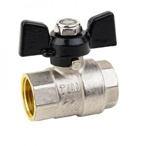 Кран шаровой г-г бабочка усиленный DE1216X