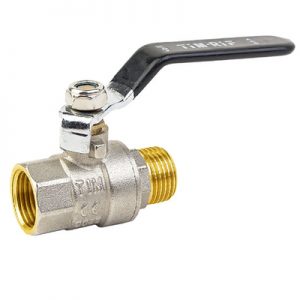 Кран шаровой никелированый 1/2&quot г-ш рычаг TIM DE1201X