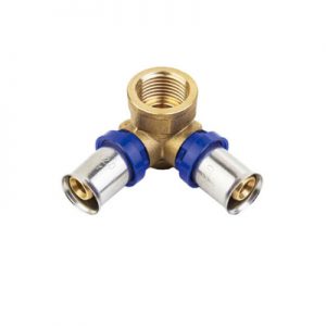 Пресс-фитинг, Уголок установочный две плоскости 16*1/2 вн. TIM F-ZL160202F